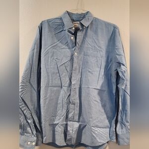 Express Men's Blue Button-Up Shirt